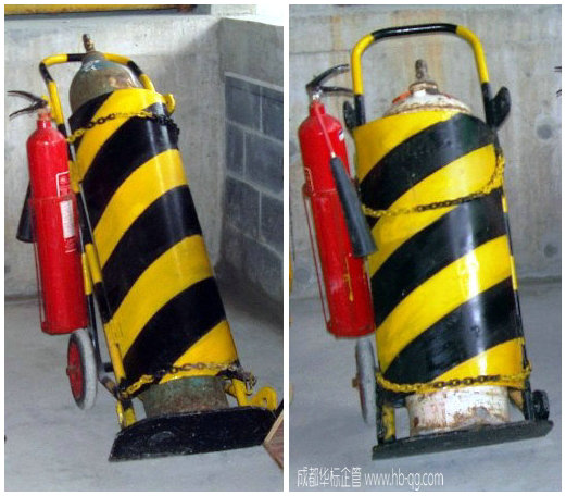 自制氧氣瓶、乙炔瓶的安全護(hù)籠推車